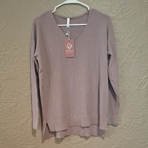 Joules Purple V-Neck Sweater Lightweight Knit - Picture 1 of 5